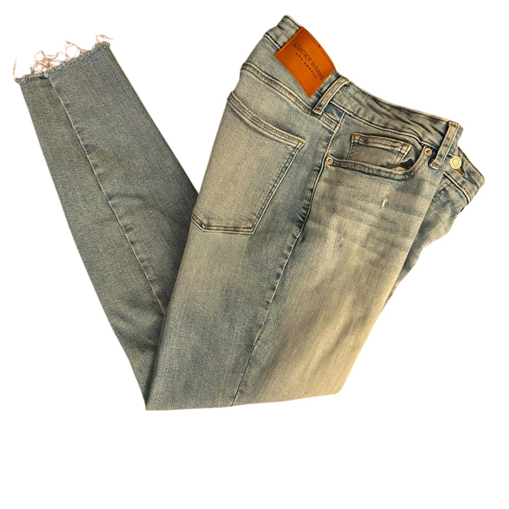 Lucky Brand Distressed Straight Leg Jeans